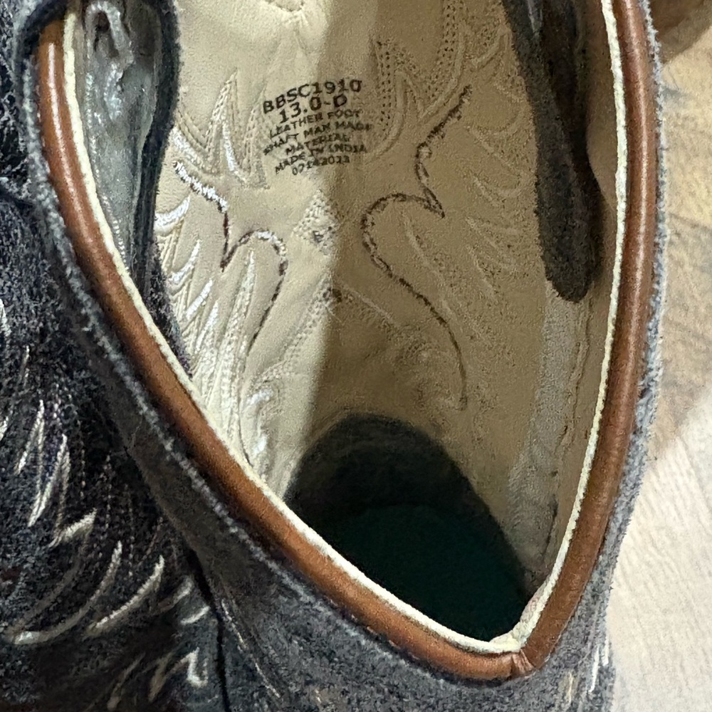 Brown and Blue Western Boots- Boys - Picture 6 of 7